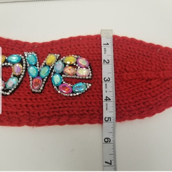 Knit Headbands Winter Wide Ear Warmer Hair Bands Crochet Embellished Headband - Picture 7 of 8